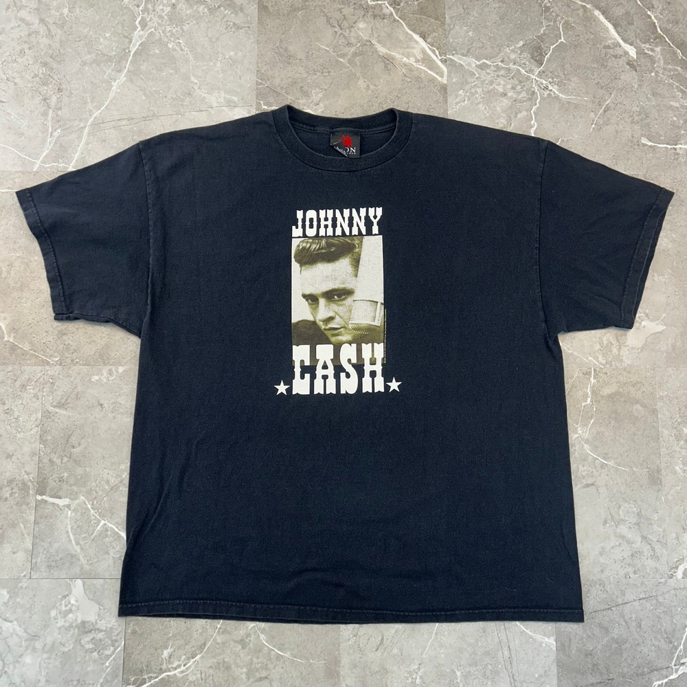 Vintage Johnny Cash Graphic Tee Mens 2XL Short Sleeve Shirt Zion Rootswear